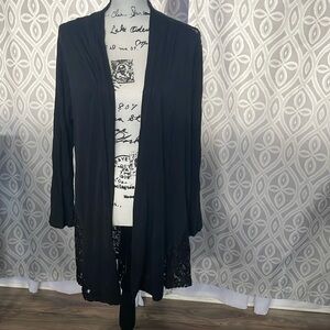 Maria Gabrielle lace back long sleeve cardigan